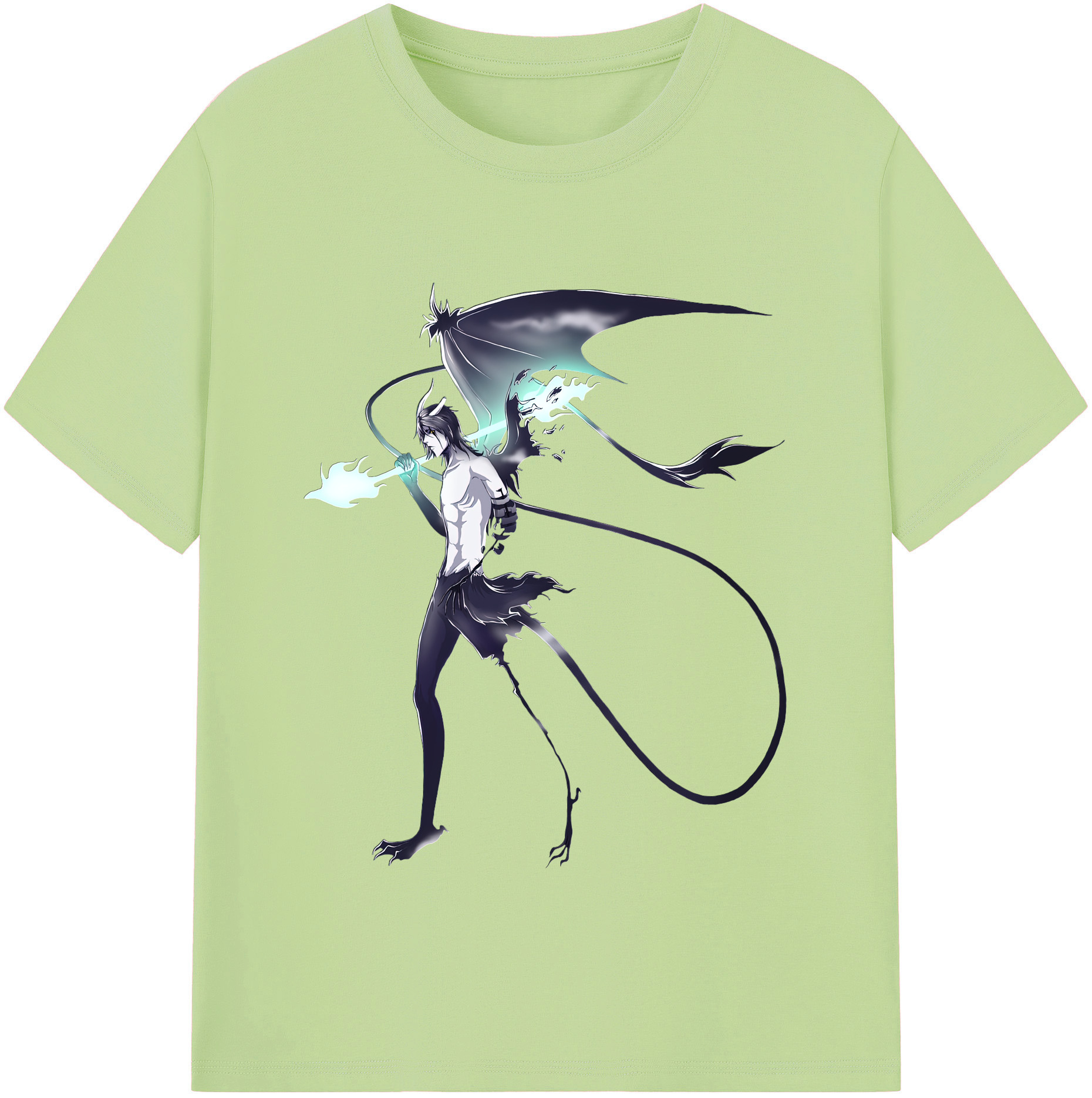 （画像用） ブリーチ ウルキオラ·シファー BLEACH Ulquiorra cifer 綿100％半袖Tシャツ（フロントプリント）